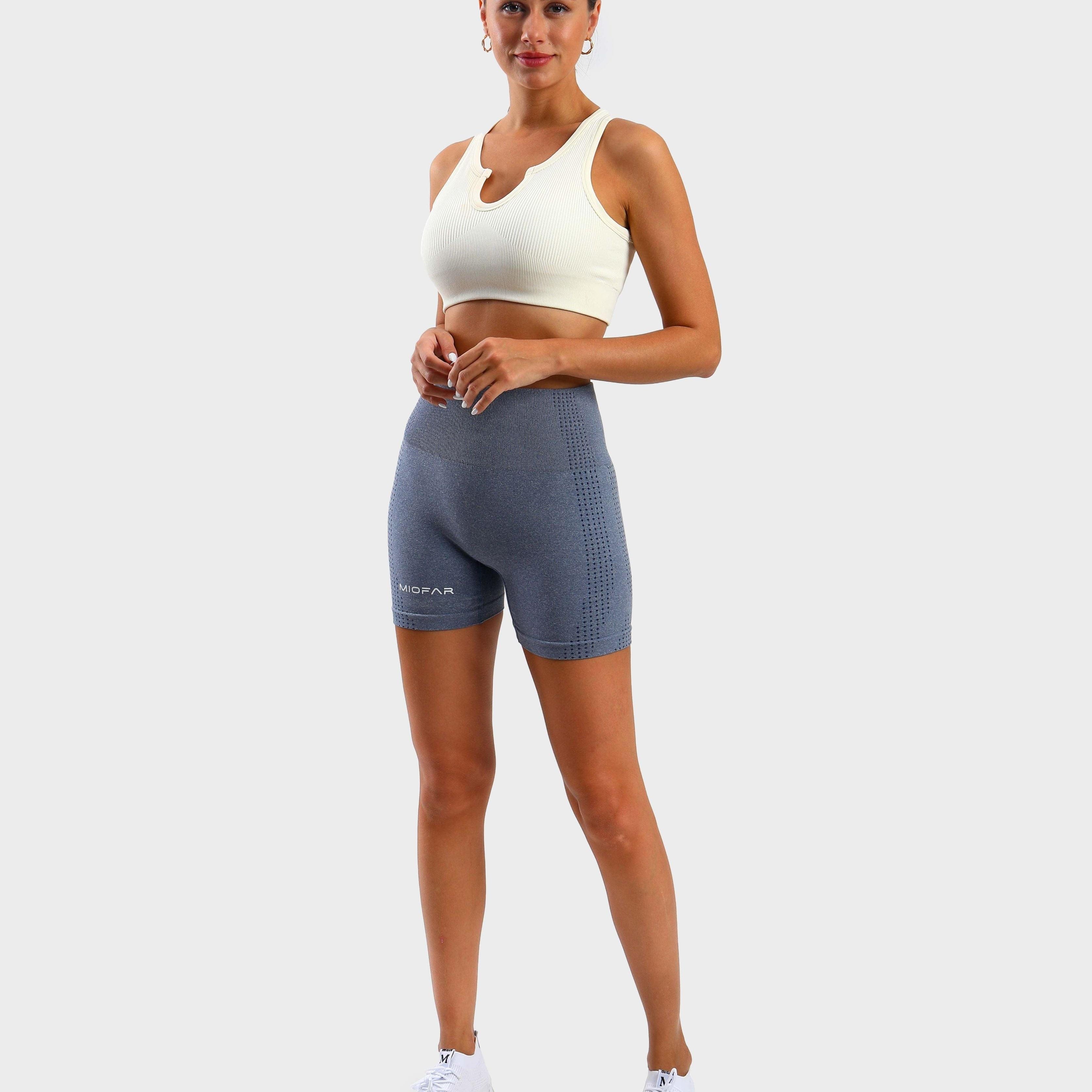 Seamless Flex Performance Blue Shorts - MIOFAR