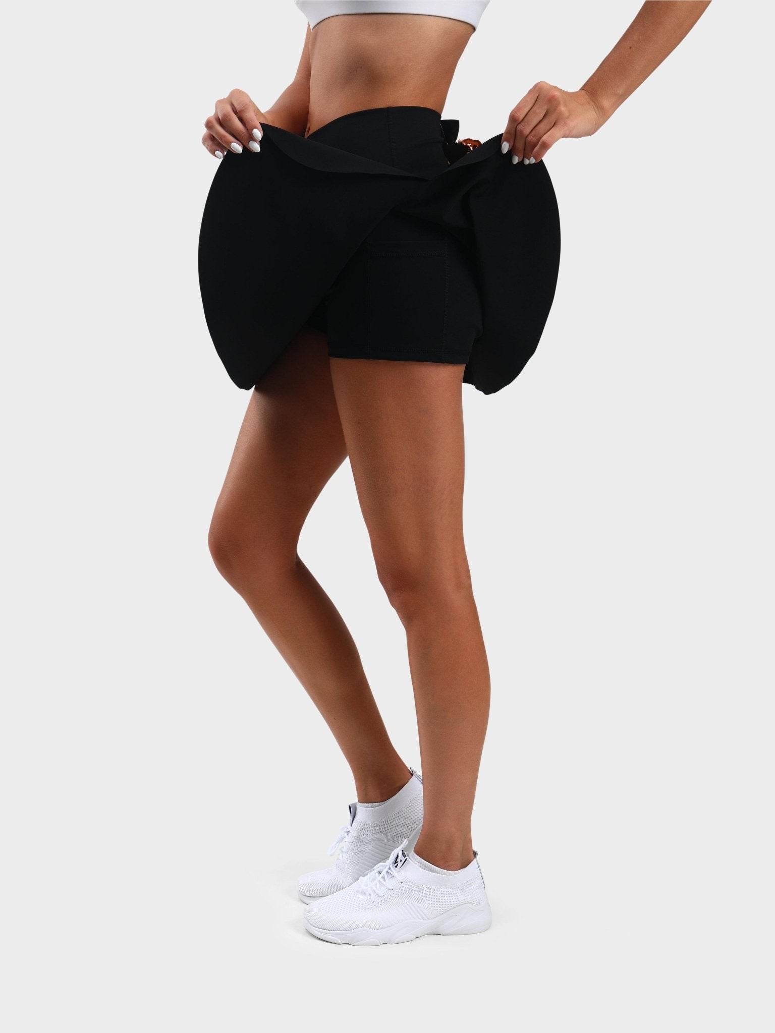 Momentum Black Skirt Shorts - MIOFAR